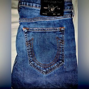 True Religion jeans had them for awhile now there very nice the a skinny fit